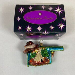 Christopher Radko Oklahoma State Shaped Collectible Christmas Ornament